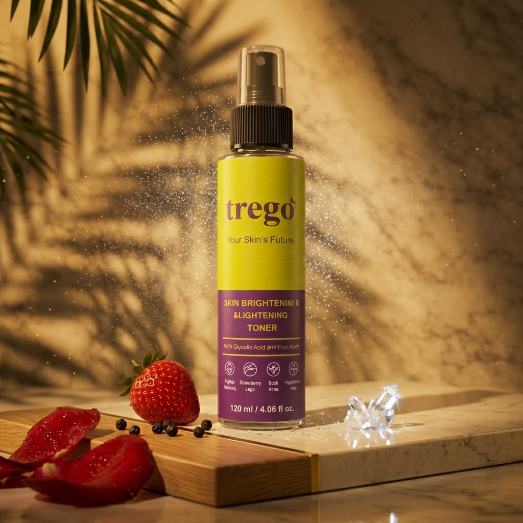 Trego Skin Brightening & Lightening Toner – 7% Glycolic Acid Exfoliating Spray for Face & Body