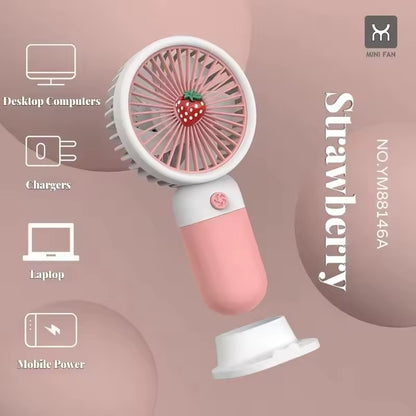 Rechargeable Mini Handy Fan Portable USB Cooling Fan For Traveling