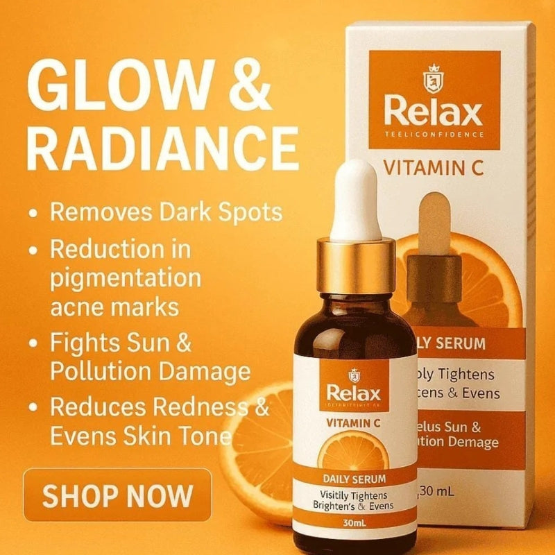 Relax Vitamin C Daily Serum - 30ml | Brightening & Anti-Aging Facial Serum