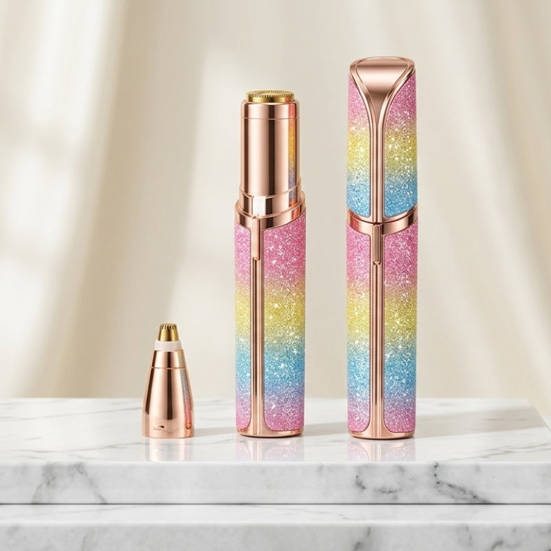 Flawless 2 In 1 Eyebrow Trimmer Multi Attractive Color With USB Charging Cable And Cleaning Brush