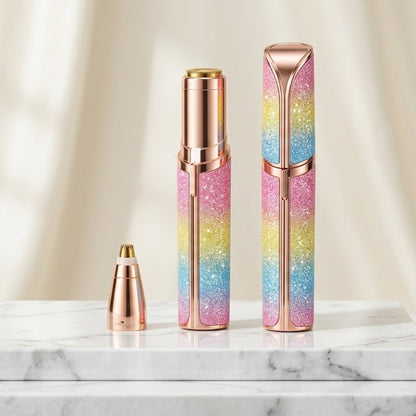Flawless 2 In 1 Eyebrow Trimmer Multi Attractive Color With USB Charging Cable And Cleaning Brush