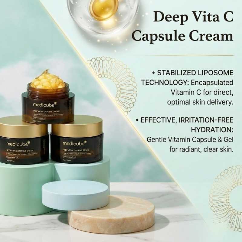 Medicube Deep Vita C Capsule Cream 55g | Brightening & Anti-Aging