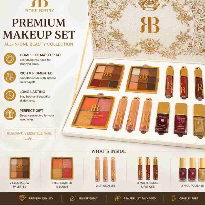 Rose Berry Luxury Makeup Gift Set