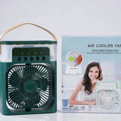 Cooling Fan with Ice — Portable Mini Air Cooler with  Removable Water Tank |